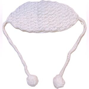 EUGENIA KIM Cream 100% Peruvian Wool Neck Warmer Scarf with Tassles